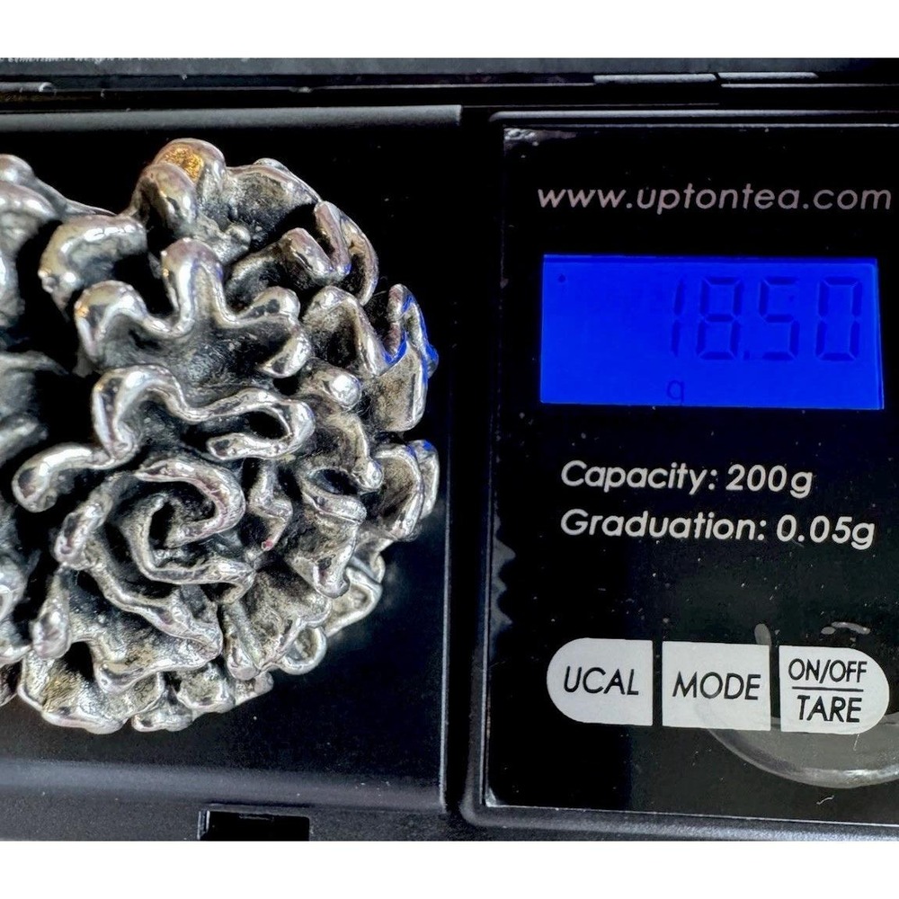 Thai Sterling Silver Organic Coral Reef Statement Ring 18.5g 925 - Picture 8 of 10